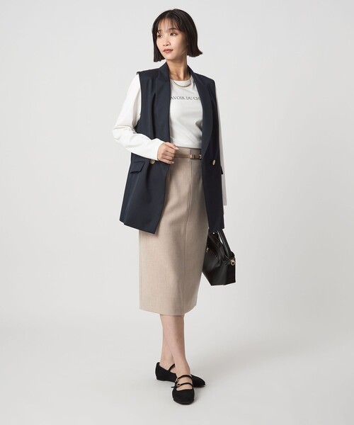 ダブルクロス タイト スカート ウォッシャブル ストレッチ（スカート