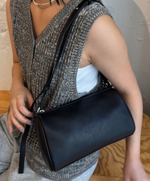 CIAOPANIC TYPY（チャオパニックティピー）の「筒形ショルダーBAG（ショルダーバッグ・レディース・ライトパープル/ブラック/アイボリー・ONE SIZE）」の3枚目の写真