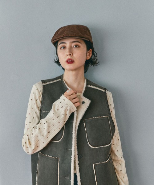 セール】リバーシブルムートンボアベスト（ベスト）｜niko and