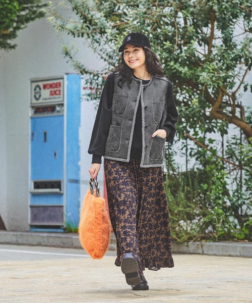 セール】リバーシブルムートンボアベスト（ベスト）｜niko and