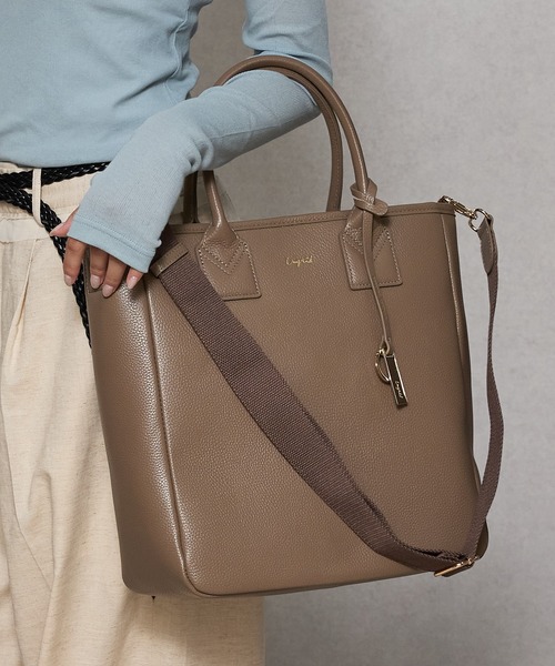 Ungrid/アングリッド】牛革 ラージトートバッグ／A4収納可（トート