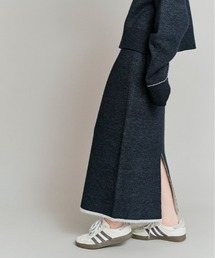リバーシブル バイカラー ニット ロングスカート / Reversible Bicolor Knit Skirt