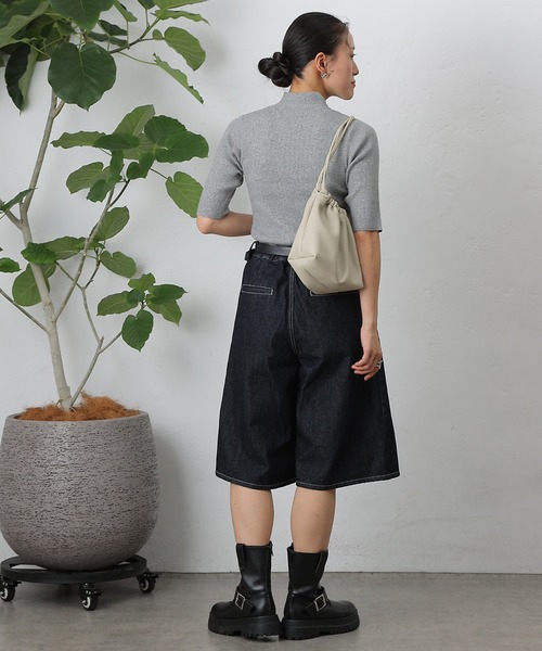 COLONY 2139（コロニートゥーワンスリーナイン）の「PBT5分袖ハイネックプルオーバー（ニット/セーター・レディース・ベージュ/ブラウン/ピンク/バーガンディー/オフホワイト/ブルー/ブラック/グレー系その他・FREE）」の22枚目の写真