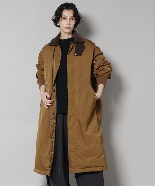 STEVELOUR」「西川ダウン(R)」ミリタリーロングコート（ダウン