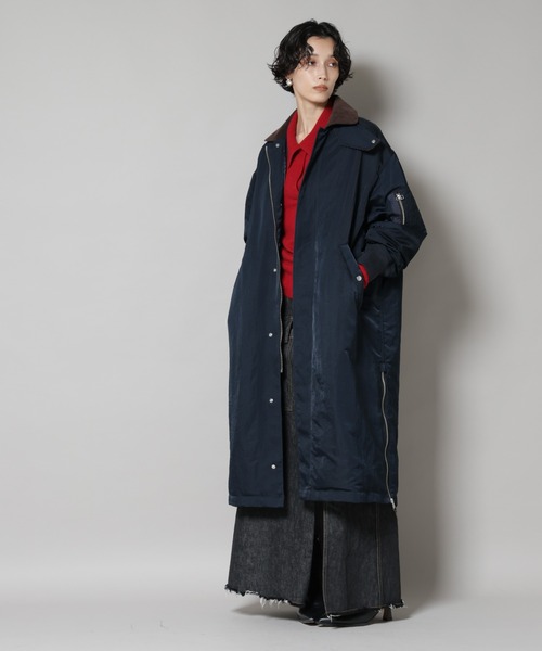 STEVELOUR」「西川ダウン(R)」ミリタリーロングコート（ダウン