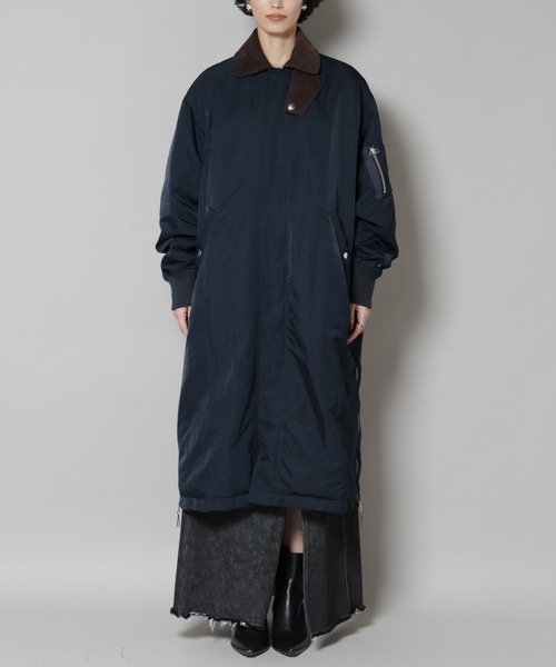 STEVELOUR」「西川ダウン(R)」ミリタリーロングコート（ダウン