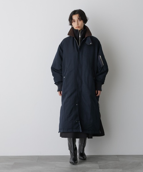 STEVELOUR」「西川ダウン(R)」ミリタリーロングコート（ダウン