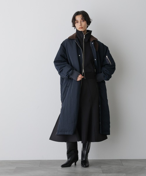STEVELOUR」「西川ダウン(R)」ミリタリーロングコート（ダウン