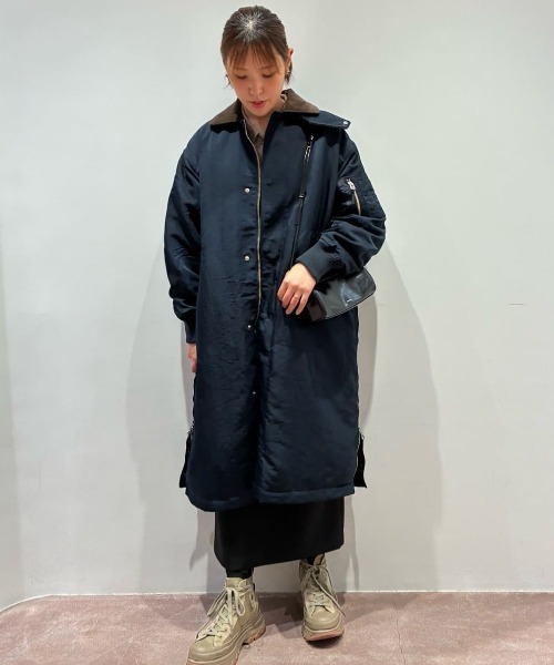 STEVELOUR」「西川ダウン(R)」ミリタリーロングコート（ダウン