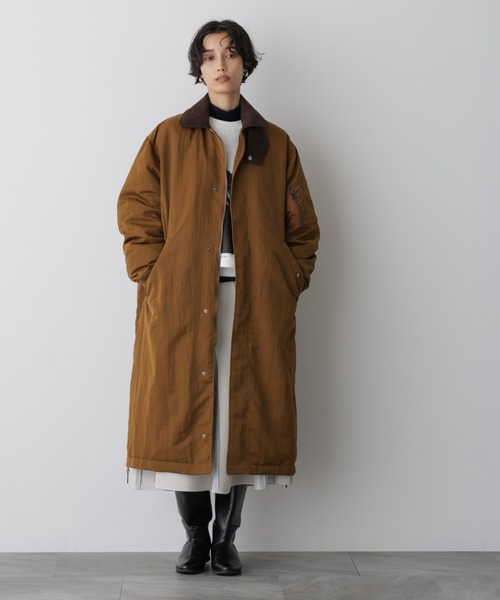 STEVELOUR」「西川ダウン(R)」ミリタリーロングコート（ダウン