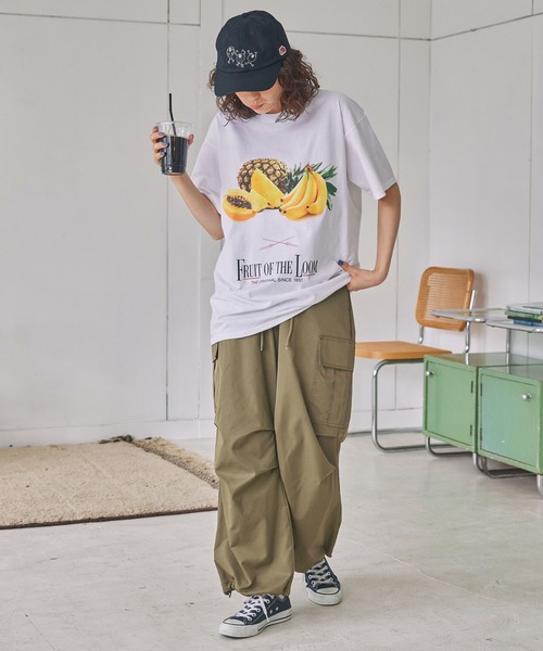 RADIO EVA(ラヂオエヴァ)の「【FRUIT OF THE LOOM×EVANGELION】フルーツオブザルーム×エヴァンゲリオン グラフィックプリント 半袖Tシャツ(Tシャツ/カットソー・レディース・レッド/イエロー/パープル・M/XL)」の8枚目の写真