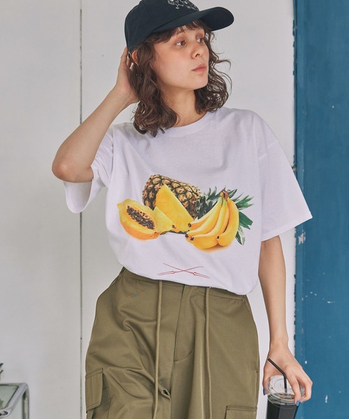 RADIO EVA(ラヂオエヴァ)の「【FRUIT OF THE LOOM×EVANGELION】フルーツオブザルーム×エヴァンゲリオン グラフィックプリント 半袖Tシャツ(Tシャツ/カットソー・レディース・レッド/イエロー/パープル・M/XL)」の10枚目の写真