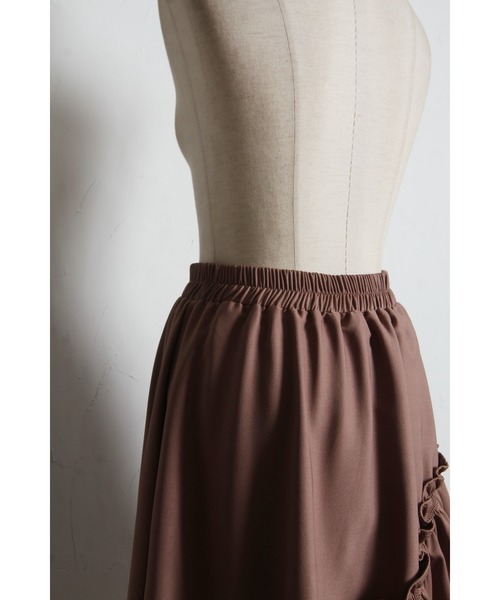 tocco closet（トッコ　クローゼット）の「【ZOZO限定】チュールフリル切替アシメトリースカート（スカート・レディース・モーブ系/ブラック/チャコールグレー・M）」の15枚目の写真