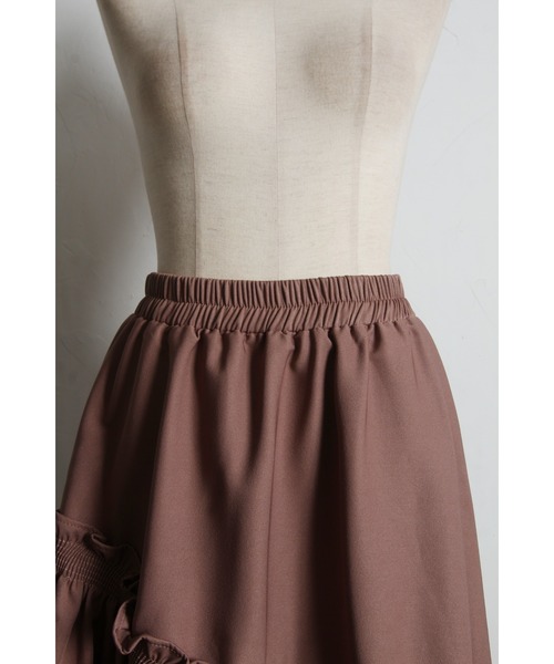 tocco closet（トッコ　クローゼット）の「【ZOZO限定】チュールフリル切替アシメトリースカート（スカート・レディース・モーブ系/ブラック/チャコールグレー・M）」の16枚目の写真