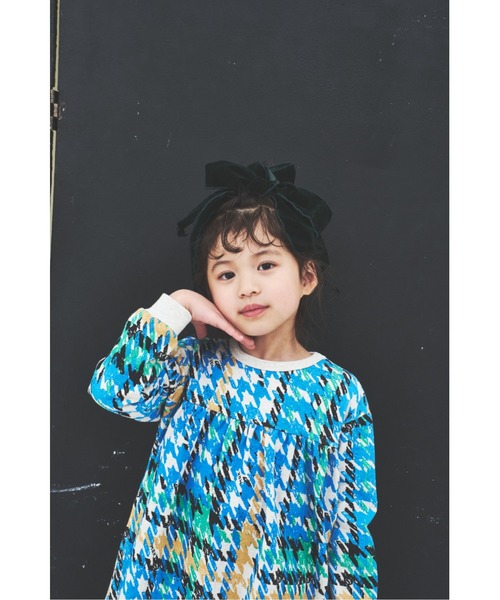 maarook（マルーク）の「千鳥ＰＴふわかる裏毛ワンピース（ワンピース・キッズ・ブルー・130cm/120cm/110cm/100cm/90cm/80ｃｍ）」の3枚目の写真