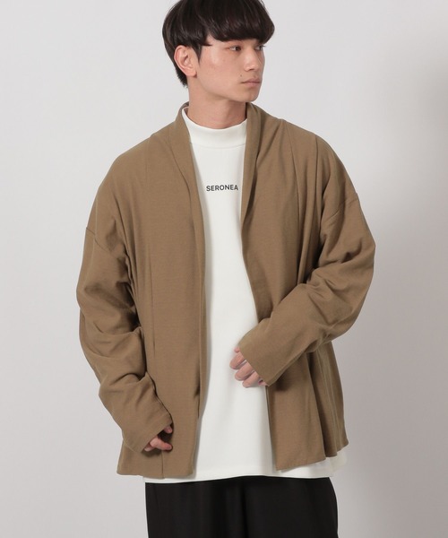 LAKOLE(ラコレ)の「梨地ショールカーデ長袖 / 589540(カーディガン/ボレロ・メンズ・グレー/ブラック/キャメル・MEDIUM/LARGE)」の3枚目の写真