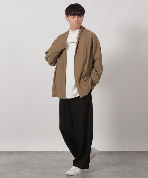 LAKOLE(ラコレ)の「梨地ショールカーデ長袖 / 589540(カーディガン/ボレロ・メンズ・グレー/ブラック/キャメル・MEDIUM/LARGE)」の15枚目の写真