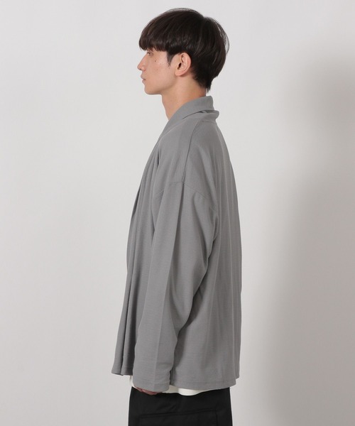 LAKOLE(ラコレ)の「梨地ショールカーデ長袖 / 589540(カーディガン/ボレロ・メンズ・グレー/ブラック/キャメル・MEDIUM/LARGE)」の18枚目の写真