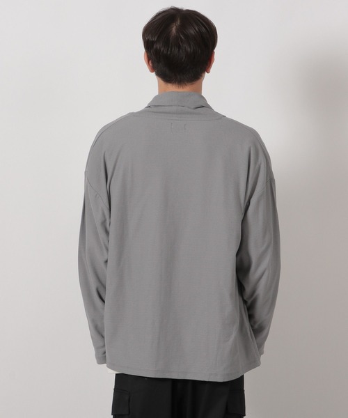 LAKOLE(ラコレ)の「梨地ショールカーデ長袖 / 589540(カーディガン/ボレロ・メンズ・グレー/ブラック/キャメル・MEDIUM/LARGE)」の19枚目の写真