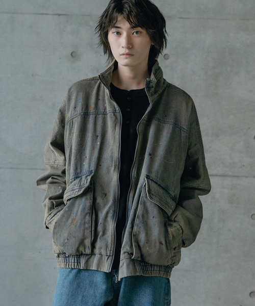 RATTLE TRAP(ラトルトラップ)の「12ozスラブデニムスタンドブルゾン(デニムジャケット・メンズ・ブルー系その他/ブラック/ブルー・M/L)」の3枚目の写真