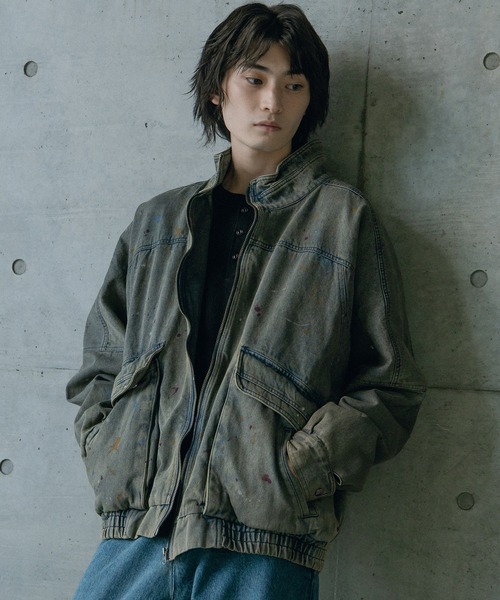 RATTLE TRAP(ラトルトラップ)の「12ozスラブデニムスタンドブルゾン(デニムジャケット・メンズ・ブルー系その他/ブラック/ブルー・M/L)」の4枚目の写真