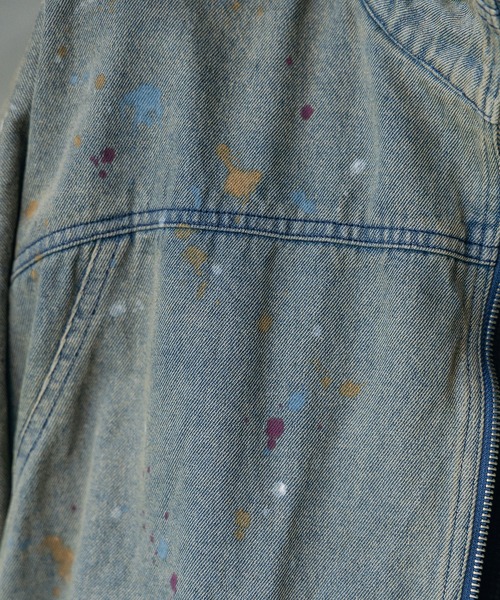 RATTLE TRAP(ラトルトラップ)の「12ozスラブデニムスタンドブルゾン(デニムジャケット・メンズ・ブルー系その他/ブラック/ブルー・M/L)」の6枚目の写真