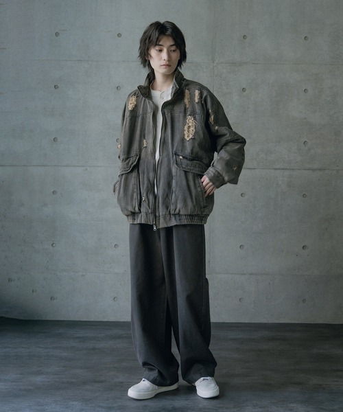 RATTLE TRAP(ラトルトラップ)の「12ozスラブデニムスタンドブルゾン(デニムジャケット・メンズ・ブルー系その他/ブラック/ブルー・M/L)」の9枚目の写真