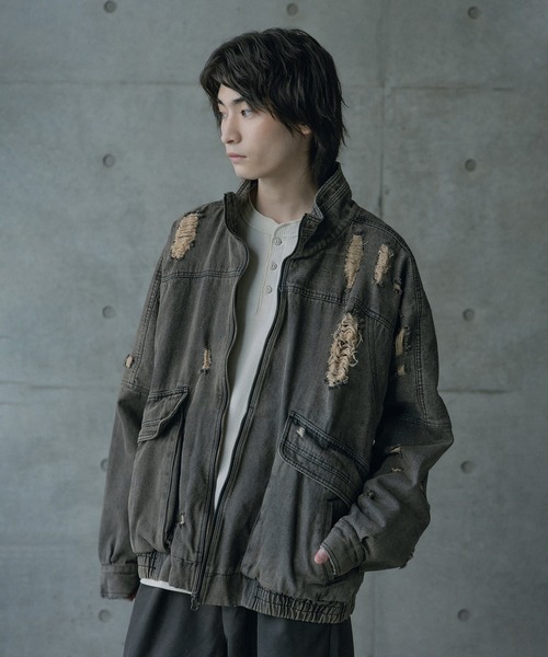 RATTLE TRAP(ラトルトラップ)の「12ozスラブデニムスタンドブルゾン(デニムジャケット・メンズ・ブルー系その他/ブラック/ブルー・M/L)」の14枚目の写真