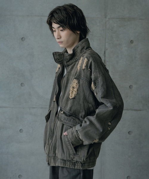 RATTLE TRAP(ラトルトラップ)の「12ozスラブデニムスタンドブルゾン(デニムジャケット・メンズ・ブルー系その他/ブラック/ブルー・M/L)」の13枚目の写真