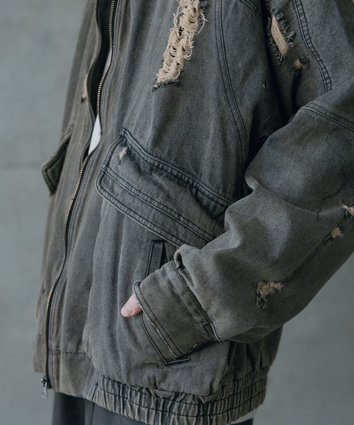 RATTLE TRAP(ラトルトラップ)の「12ozスラブデニムスタンドブルゾン(デニムジャケット・メンズ・ブルー系その他/ブラック/ブルー・M/L)」の16枚目の写真