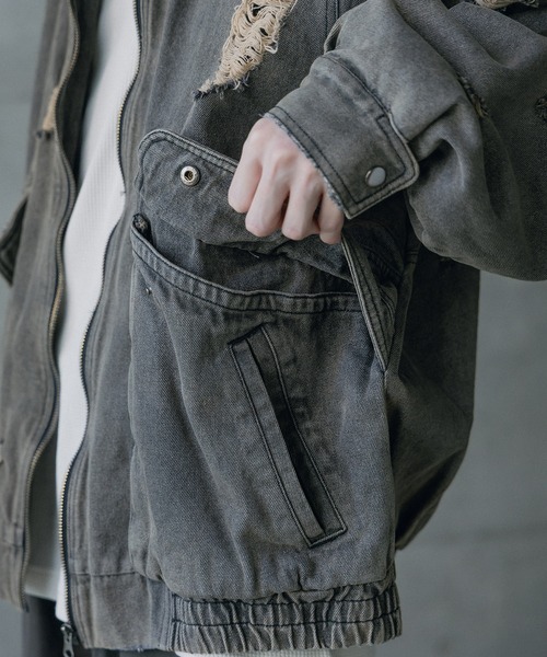 RATTLE TRAP(ラトルトラップ)の「12ozスラブデニムスタンドブルゾン(デニムジャケット・メンズ・ブルー系その他/ブラック/ブルー・M/L)」の12枚目の写真