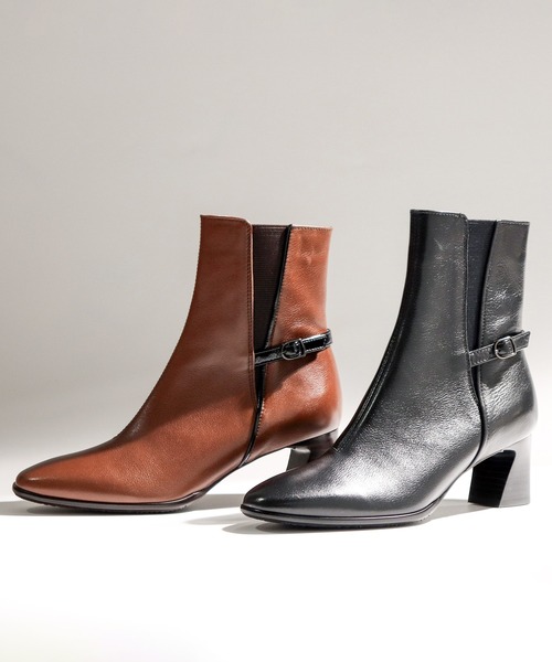 cava cava（サヴァサヴァ）の「防滑│Vカットサイドゴアブーツ　3720563（ブーツ・レディース・ブラック/ダークブラウン・22.5cm/23cm/23.5cm/24cm/24.5cm）」の3枚目の写真