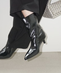 エレガントポインテッドトゥ ショートブーツ chs25a018-ファッション