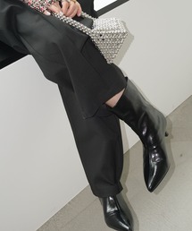 CHANEL ブラック ポインテッドトゥブーツ エレガントポインテッドトゥ ショートブーツ chs25a018-ファッション