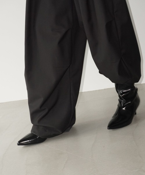 エレガントポインテッドトゥ ショートブーツ chs25a018