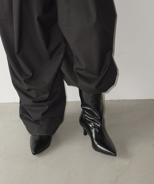 chuclla（チュクラ）の「エレガントポインテッドトゥ ショートブーツ chs25a018（ブーツ・レディース・ブラック・38/37/36/39/40）」の9枚目の写真