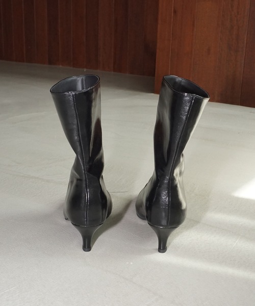 chuclla（チュクラ）の「エレガントポインテッドトゥ ショートブーツ chs25a018（ブーツ・レディース・ブラック・38/37/36/39/40）」の14枚目の写真