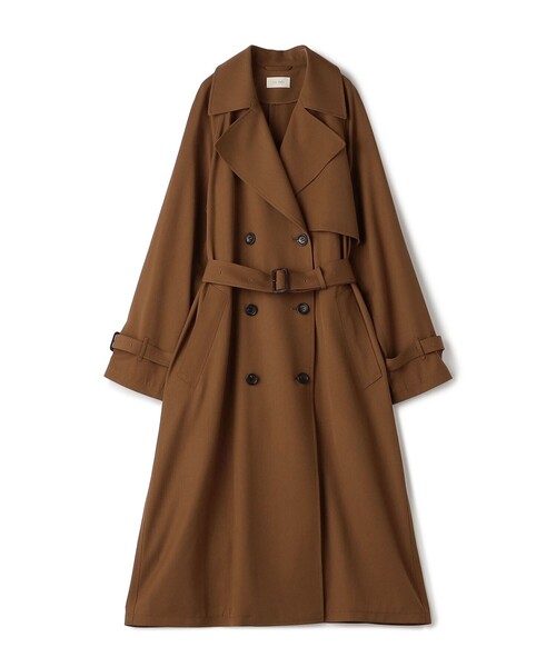 新品 未使用 T-JACKET イタリア製 トレンチコート M ブラウン ハイツイストギャバジン トレンチコート（トレンチコート）｜DES