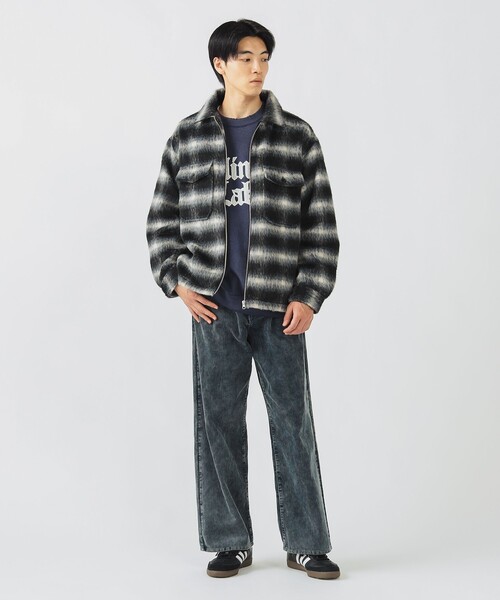 セール】シャギー チェック ジップ シャツ ジャケット（シャツ