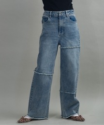 lodie（ロディ）の「ランダムキリカエ ワイドデニムパンツ（デニムパンツ）」