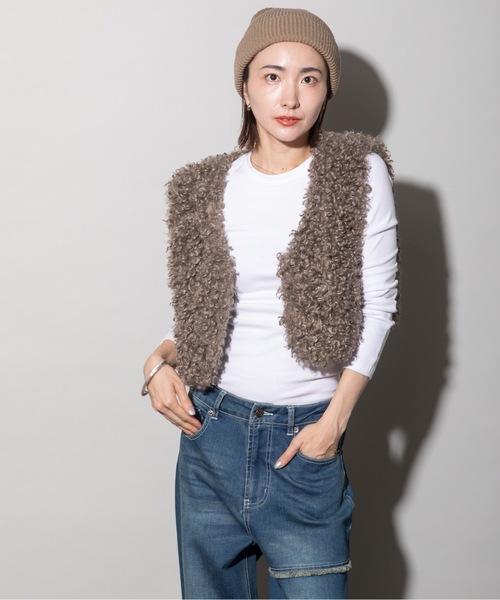 lodie(ロディ)の「ランダムキリカエ ワイドデニムパンツ(デニムパンツ・レディース・インディゴブルー/ブルー/ケミカルウォッシュ・FREE)」の15枚目の写真