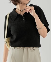 mystic（ミスティック）の「衿付き半袖ニット（ニット/セーター・レディース）」