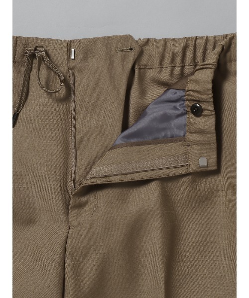 GOOVI（グービ）の「GOOVI イージーパンツ ウールギャバジン 無地（スラックス・メンズ・ベージュ系/ブラック系・1/2/3）」の6枚目の写真