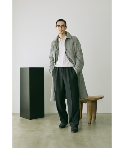 GOOVI（グービ）の「GOOVI イージーパンツ ウールギャバジン 無地（スラックス・メンズ・ベージュ系/ブラック系・1/2/3）」の19枚目の写真