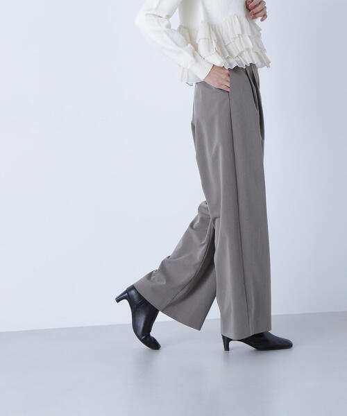 NATURAL BEAUTY BASIC（ナチュラルビューティーベーシック）の「◇ウエストラインタックワイドパンツ（その他パンツ・レディース・ピンク/ブラウン・MEDIUM/P/S）」の9枚目の写真