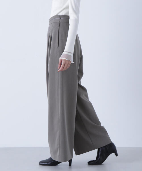 NATURAL BEAUTY BASIC（ナチュラルビューティーベーシック）の「◇ウエストラインタックワイドパンツ（その他パンツ・レディース・ピンク/ブラウン・MEDIUM/P/S）」の7枚目の写真