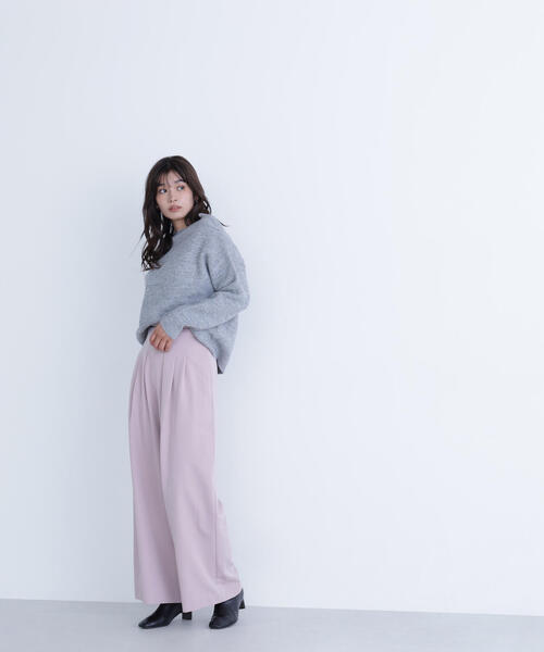 NATURAL BEAUTY BASIC（ナチュラルビューティーベーシック）の「◇ウエストラインタックワイドパンツ（その他パンツ・レディース・ピンク/ブラウン・MEDIUM/P/S）」の14枚目の写真