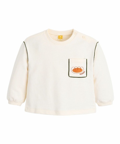 moimoln(モイモルン)の「クリップパンミニツリートップス(Tシャツ/カットソー・キッズ・ベージュ/アイボリー/ミント・110cm/90cm/120cm/100cm)」の2枚目の写真