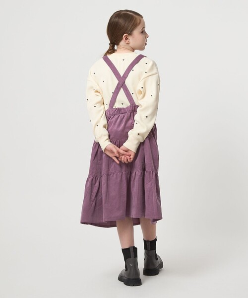 green label relaxing(グリーンレーベルリラクシング)の「コーデュロイ ジャンパースカート / キッズ 100cm-160cm(ワンピース・キッズ・ダークグレー/パープル・150cm/100cm/130cm/110cm/140cm/120cm/160cm)」の5枚目の写真