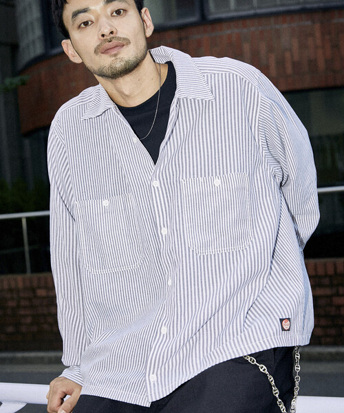 RED KAP（レッドキャップ）の「RED KAP/レッドキャップ 別注 オックスフォード クロップド ロングスリーブ ワークシャツ（シャツ/ブラウス・メンズ・グレー/サックスブルー/その他13・MEDIUM/LARGE）」の3枚目の写真